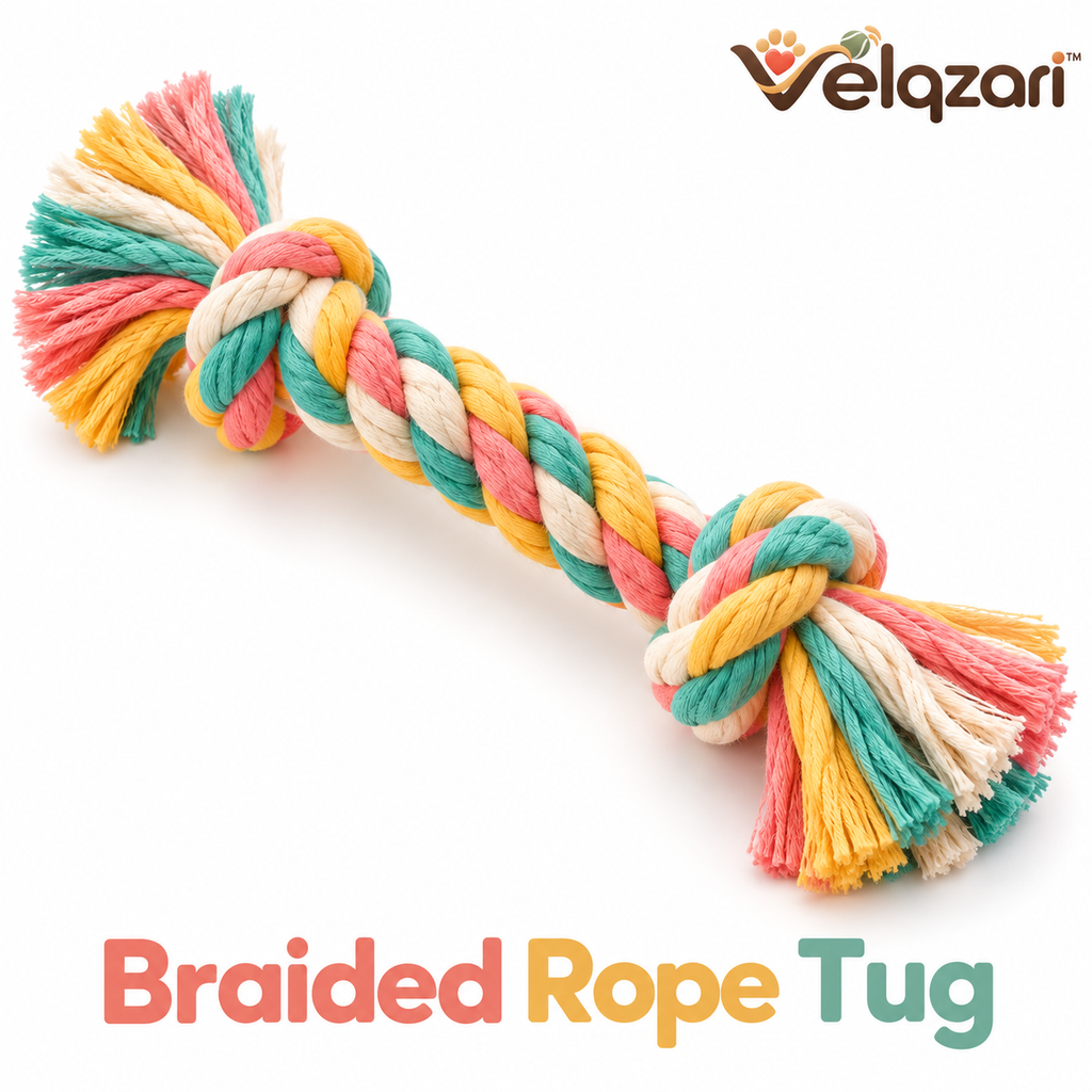 Velqzari™ Braided Cotton Rope Tug Toy
