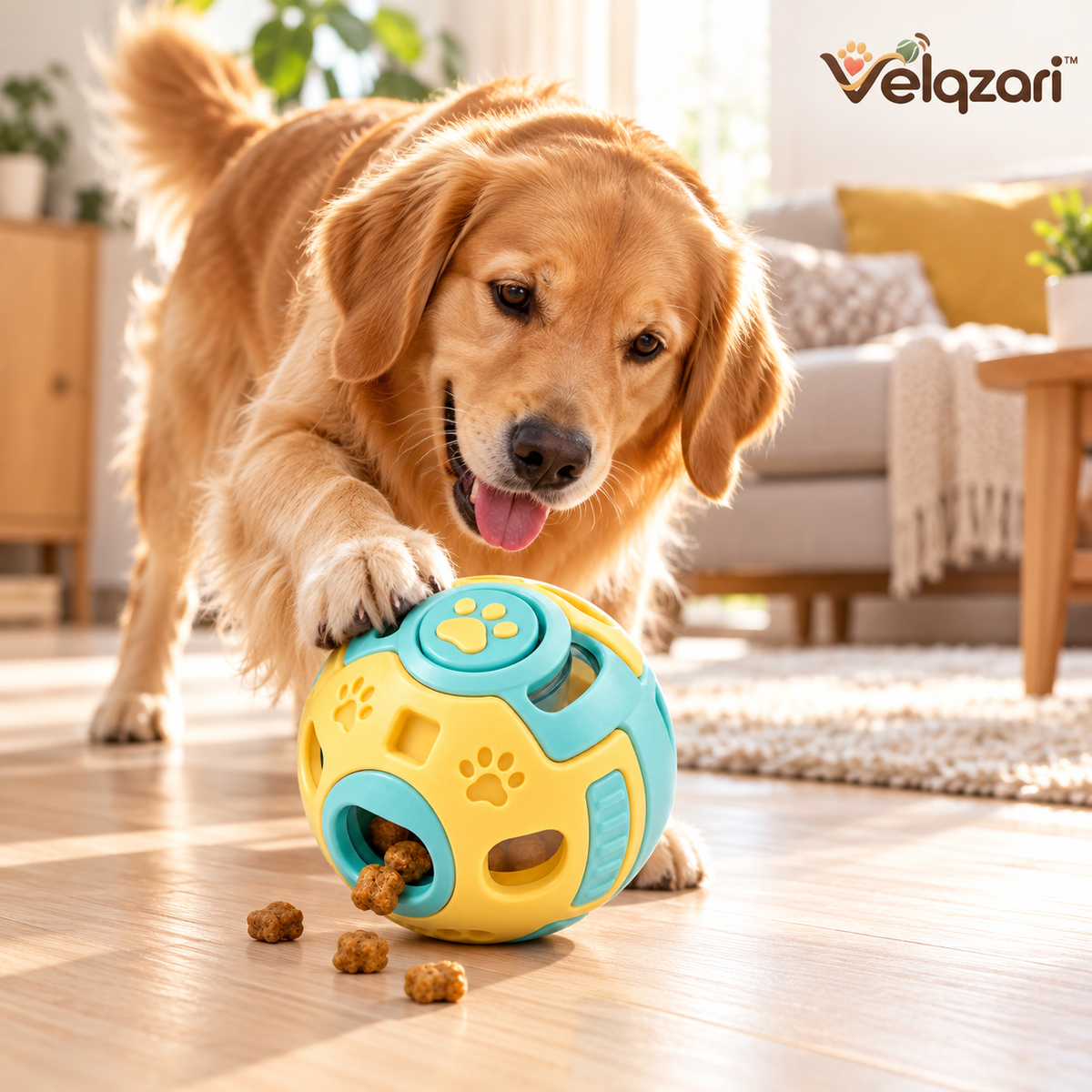 Velqzari™ Interactive Treat Puzzle Ball