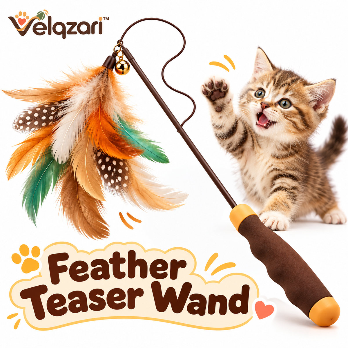 Velqzari™ Feather Teaser Wand
